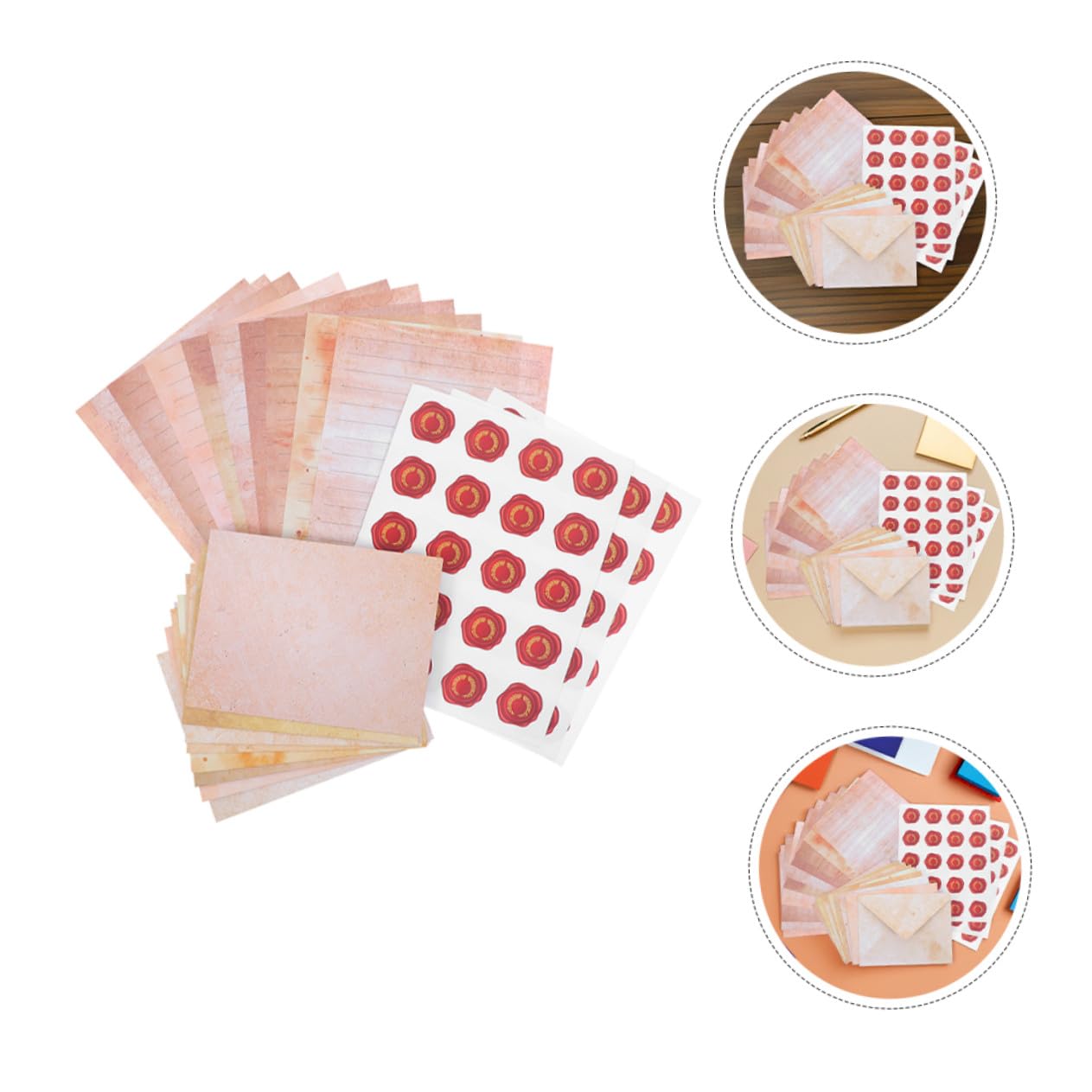 HOMSFOU 100sätze Vintage-briefpapier-set mit Umschlägen Antikes Schreibpapier für Handgeschriebene Briefe Grußkarten und Persönliche Notizen Liniertes Papier mit Optimaler Tintentrocknung