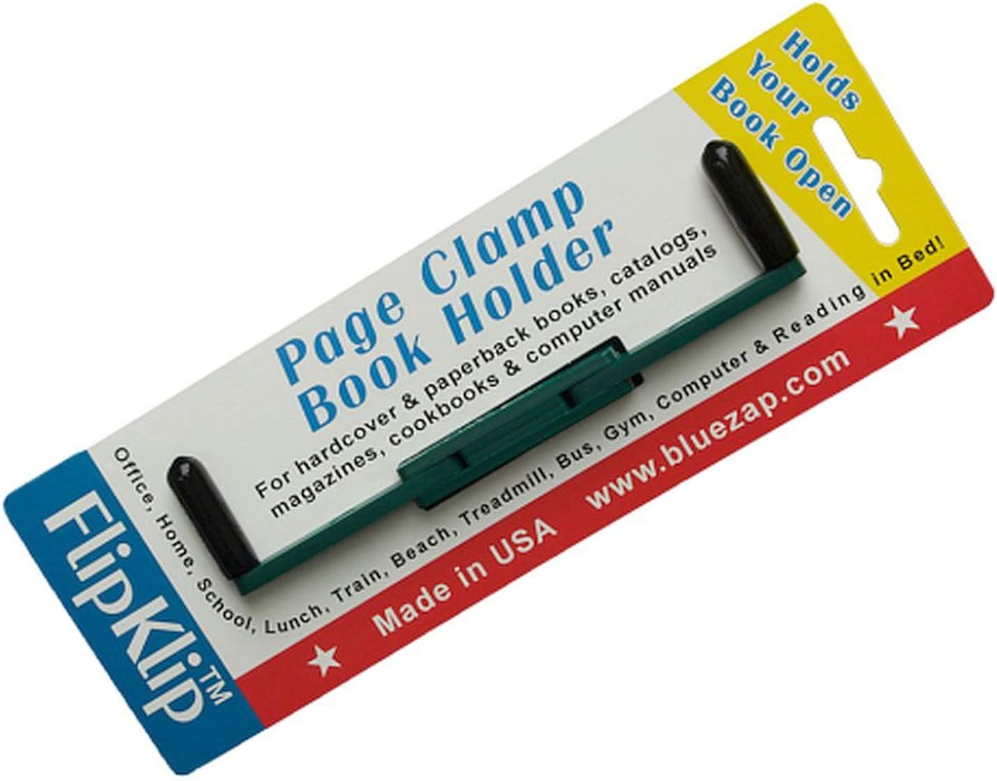 BlueZap FlipKlip Treadmill Book Holder 1-Pack