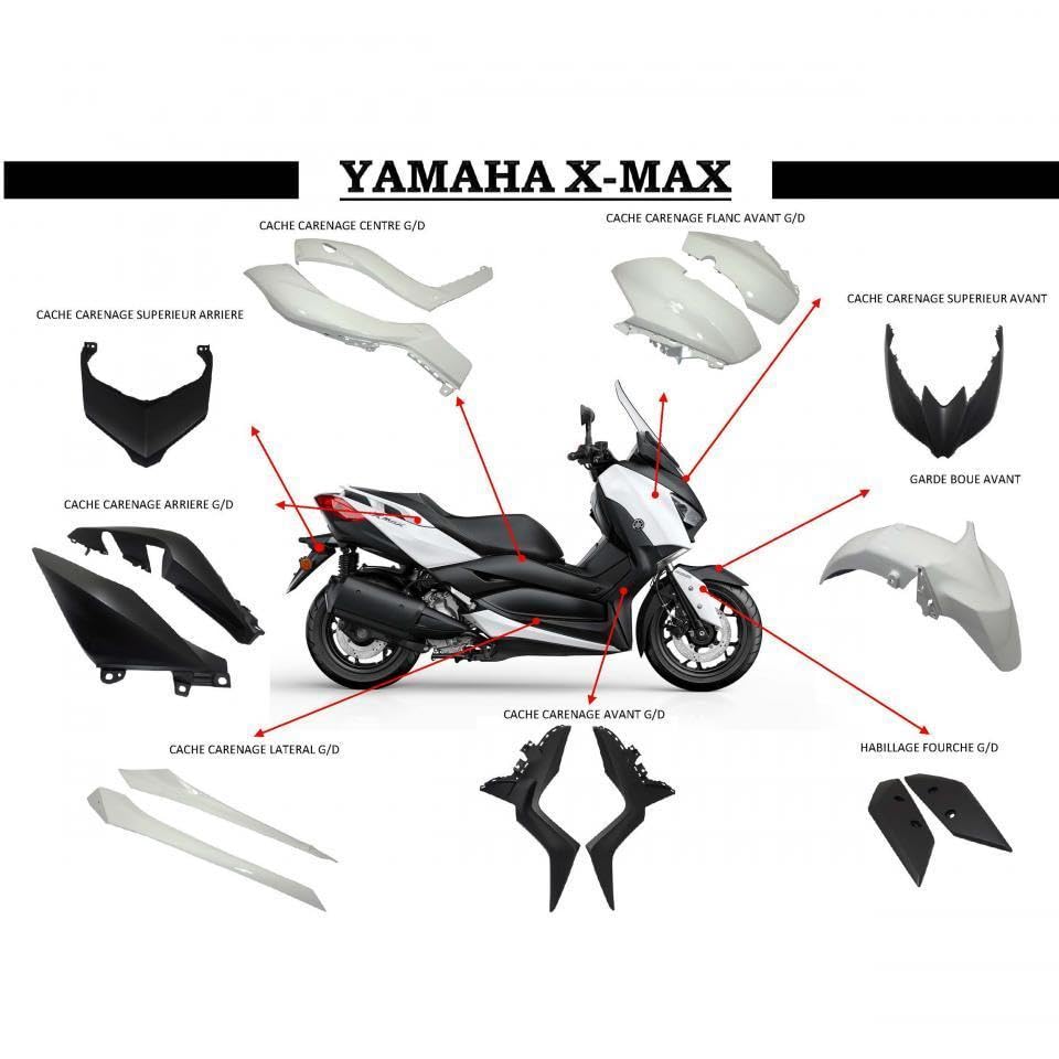 Carenage & Dessus De Tablier Avant Pour Yamaha XMAX 125 (2006 à 2009) – Pièce Neuve Générique