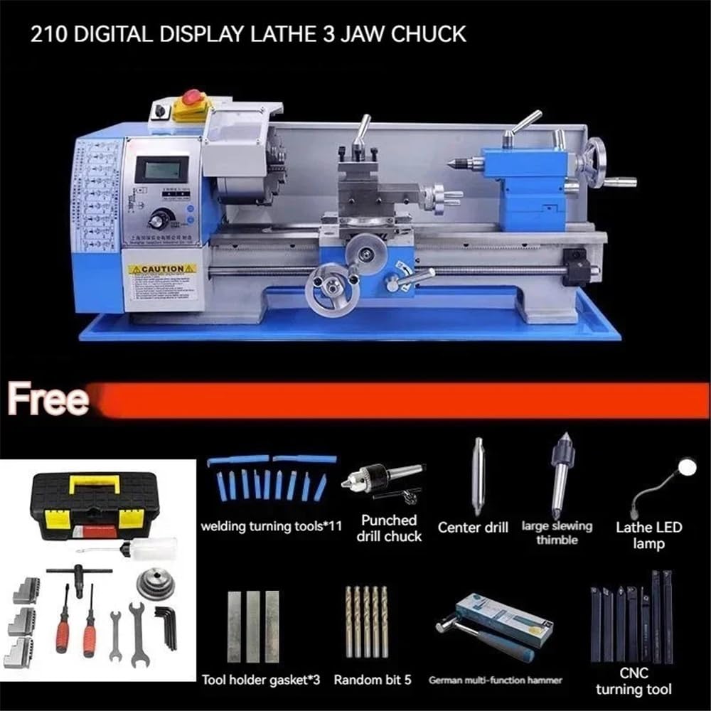 210 Multifunktions-Mikrometer Metall-Kleinholzbearbeitungsmaschine Werkzeug Haushalts-Kleinperlenmaschine CNC-Drehmaschine 220V (Digitalanzeige)