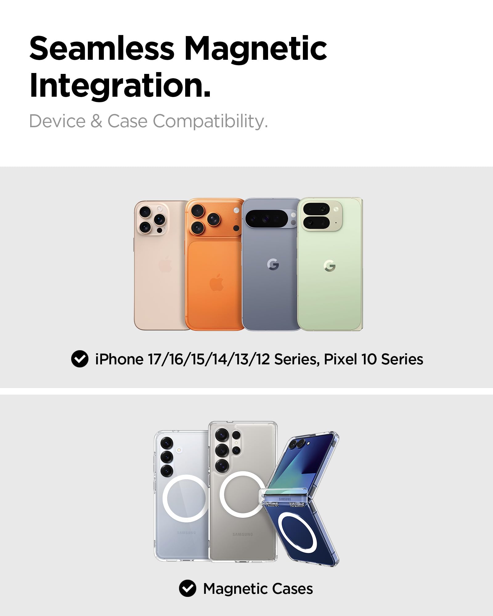 Spigen VacuumLock Supporto Telefono Auto per MagSafe, Porta Cellulare Magnetico Rotazione a 360° per iPhone 17 17e 16 15 e Cover MagSafe/Pixelsnap per Galaxy S26 Pixel 10a 10 - Cruscotto/Parabrezza