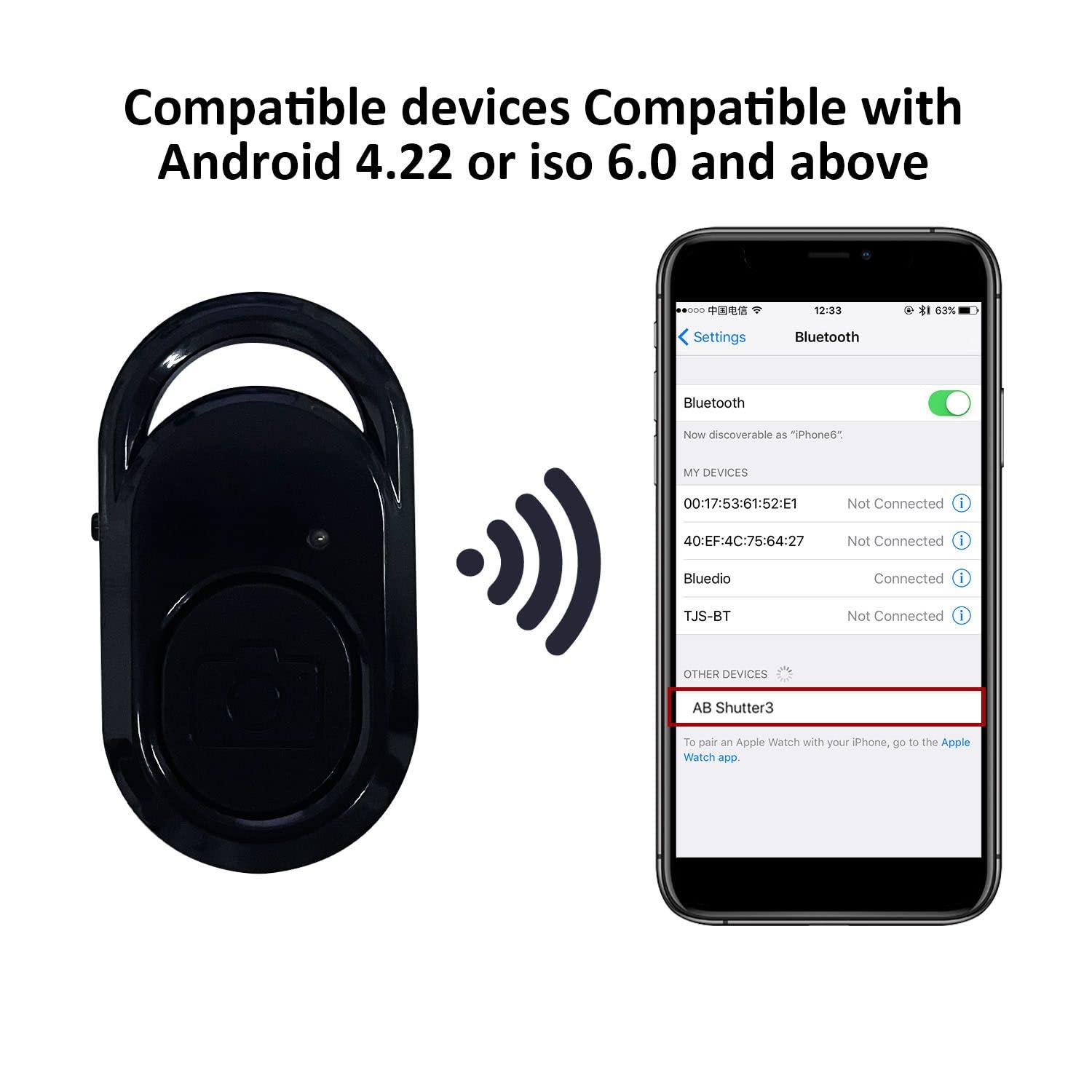 Telecomando Bluetooth Per Fotocamera - 2 Pezzi Con Cordino, Compatibile Con IOS E Android Per Selfie - Foto 6