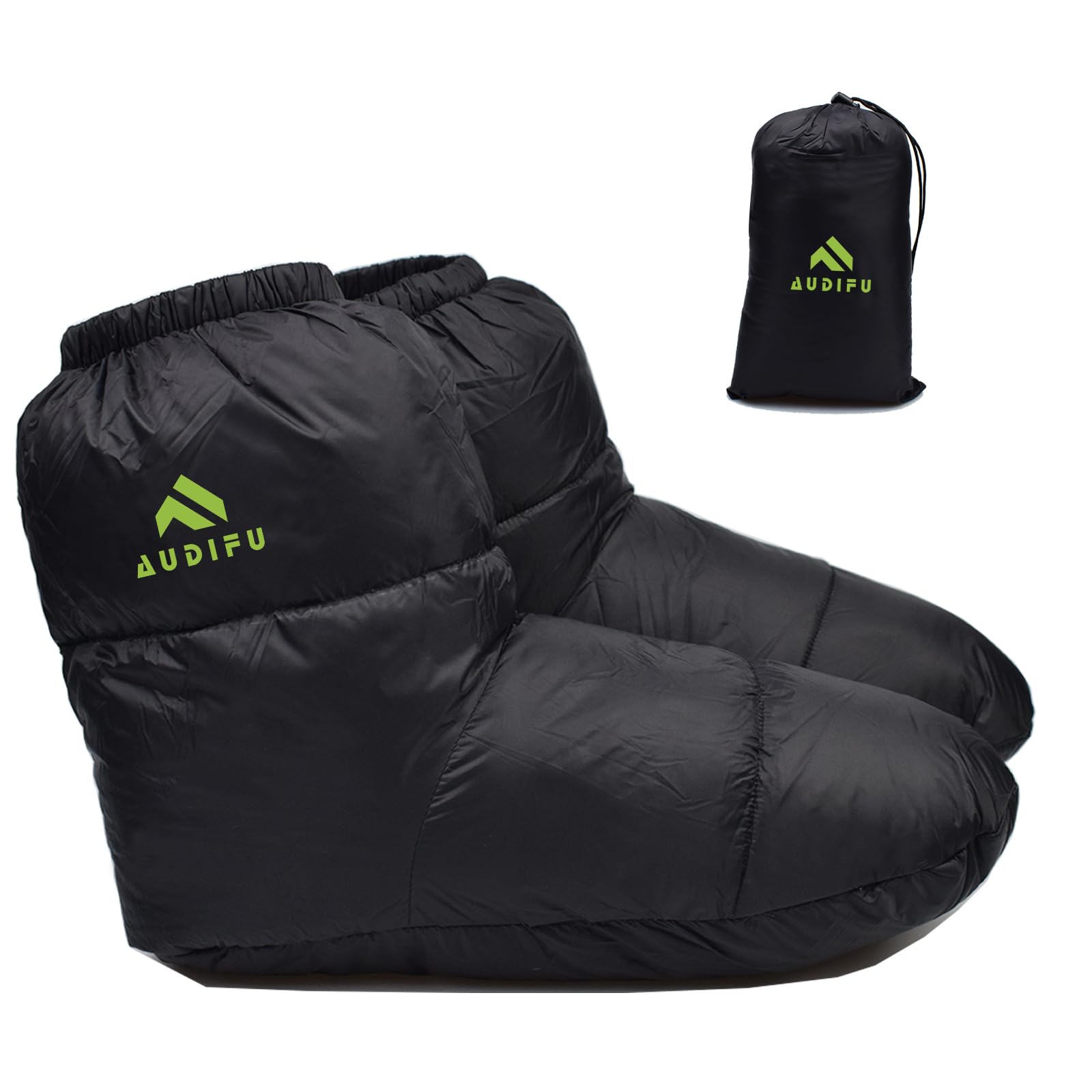AUDIFU Down Booties Warm Socks Ultralight Sleeping Sock for Camping, Backpacking - Camp Sleeping Bag Tent Down Foot Warmer for Men & Women