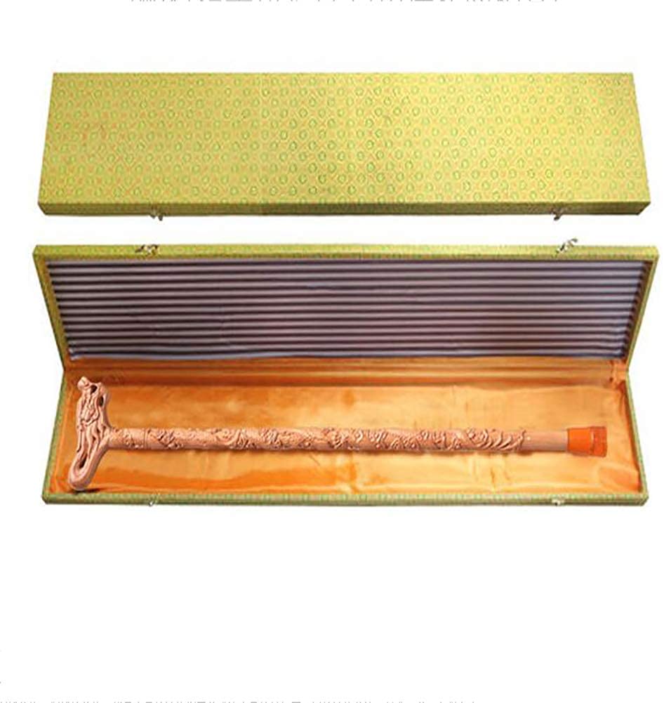 Stampelle regolabili, canna in legno, stampella intagliata a mano alla moda robusti regali stabili per uomini e donne alla famiglia 90 cm presente