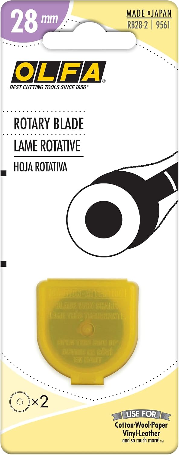 Olfa Rotary Cutter Blades, 28mm, 2/Pkg.