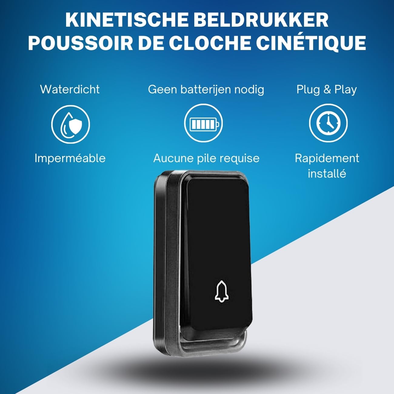 Timbre Inalámbrico 5 Receptor IP65 Impermeable 100m Timbre Inalámbrico Exterior, 4 Niveles de Volumen (0-110dB) y 51 Melodías para Hogar. No Necesita Batería