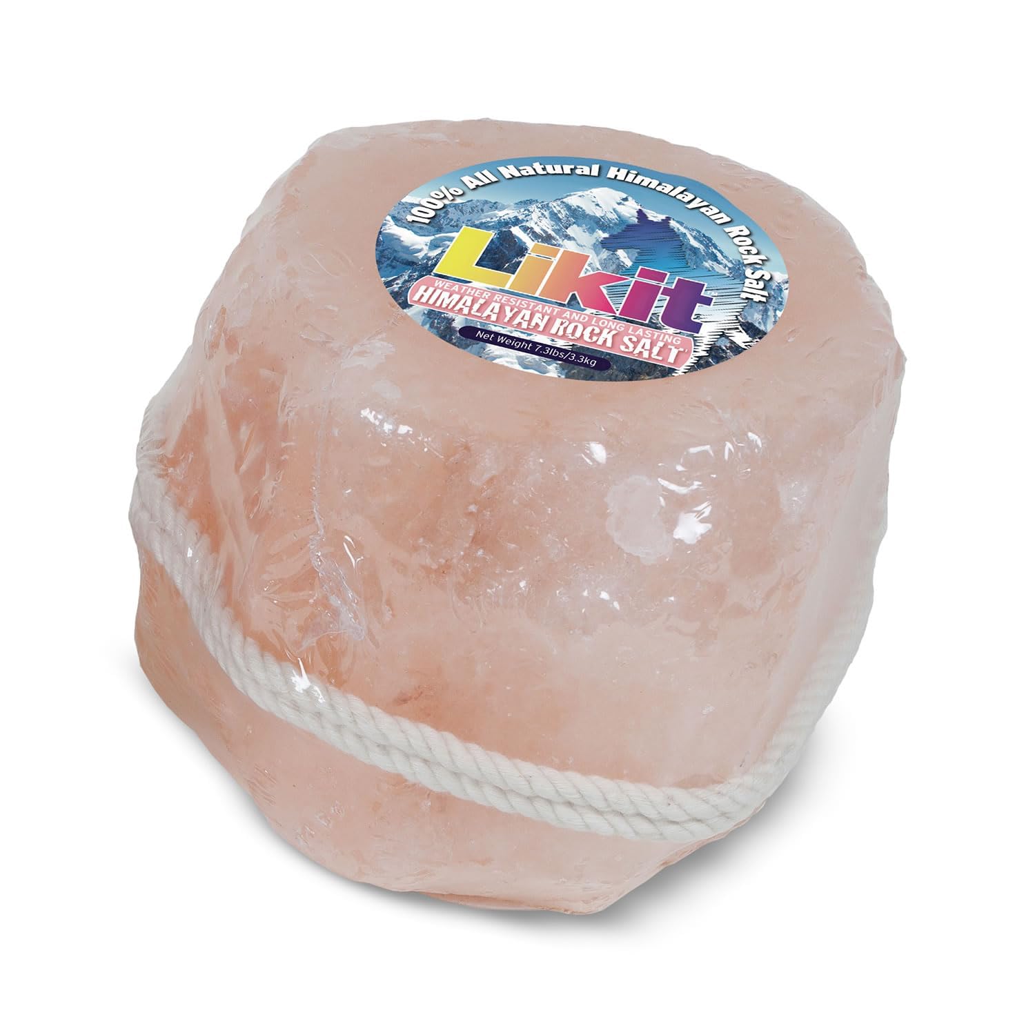 Likit Himalayan Rock Salt For Horses Rope To Hang Minerals 100% Natural 3.3kg