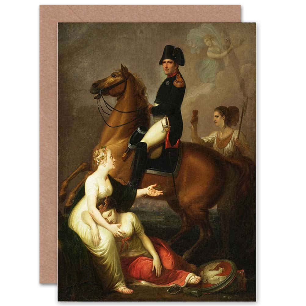 Wee Blue Coo PAINTING ALLEGORY POLAND PESZKA NAPOLEON BONAPARTE ART GREETINGS CARD