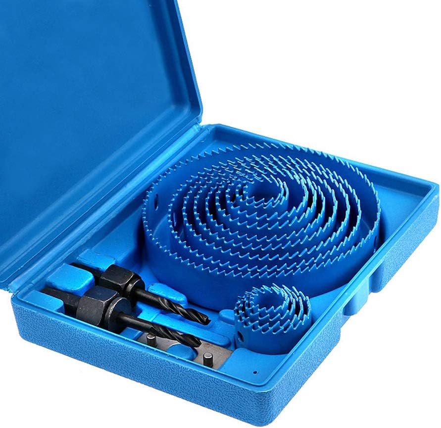 17pcs Hole Saw Cutter Kit, Hole Cutter Set with Core Drill Bit Mandrels