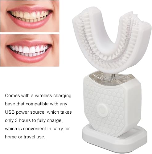 Miniatura 2 de Garosa Cepillo de dientes eléctrico para adultos en forma de U Cepillos de dientes automáticos para blanquear dientes recargable IPX7 impermeable