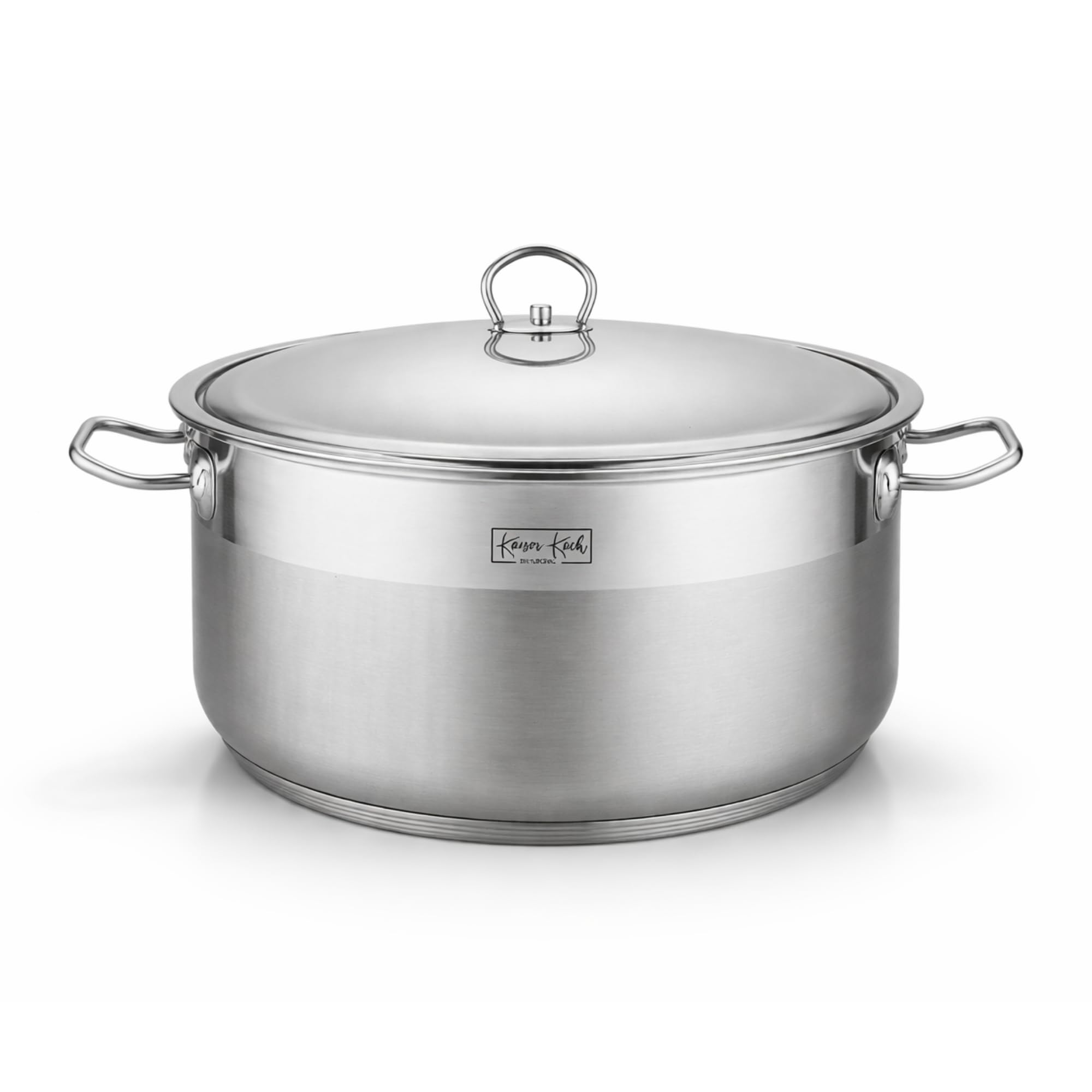 Premium Kochtopf 32cm mit Deckel – 12,8L Großer Suppentopf aus 18/10 Edelstahl – Induktionsgeeignet, Spülmaschinenfest – Profi-Kasserolle mit Kapselboden für gleichmäßige Wärmeverteilung