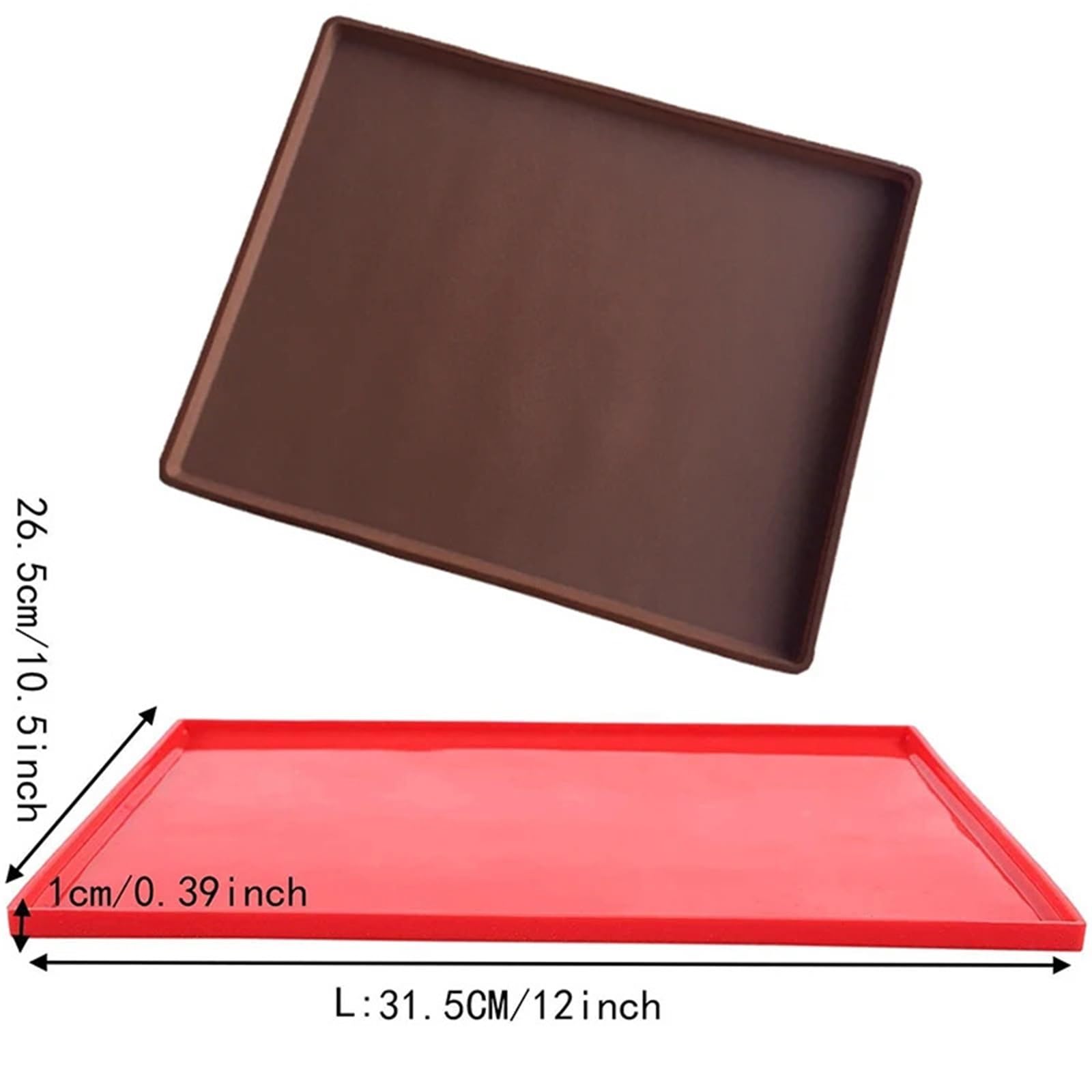 Tapete Para Horno Alfombrillas antiadherentes for horno, herramientas de repostería, alfombra silicona for hornear, molde for rollos pastel, almohadilla for, 2 uds(Red)