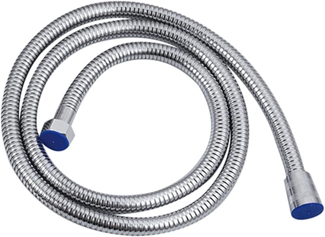 Flexo de ducha de acero inoxidable plateado 1,2-2 metros conector G1/2(2m Silver)