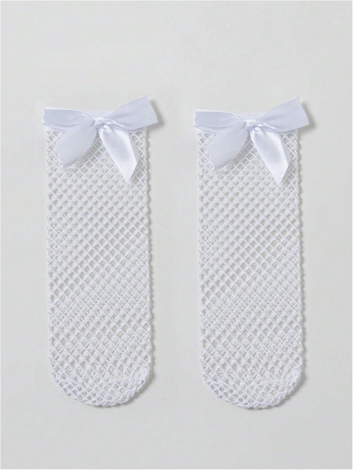 SHENHE Women's Fishnet Sheer Socks Ribbed Bow Hollow Out Above Ankle Socks - Image 5