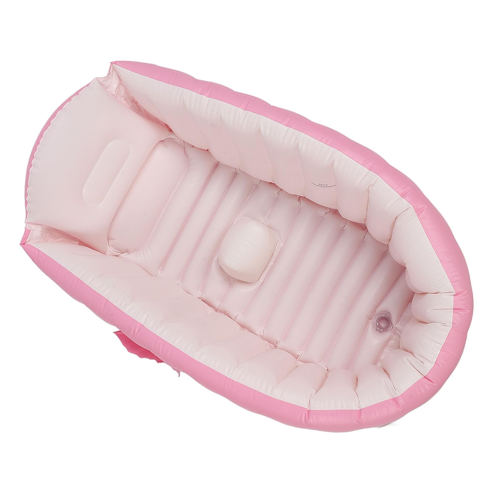 WINH Podróż dla Niemowląt, Nadmuchiwana Miękka Składana Wanna TWardProof Kąpiel Ergonomicznej Kąpieli PVC (PINK)