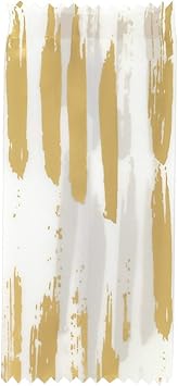 QQ Studio Pack of 100 Nougat Heat Seal Packaging Wrappers for Favor Treat, Candies, Chocolates 3.5" x 4.7" 100 Bags, White w. Gold Stripes
