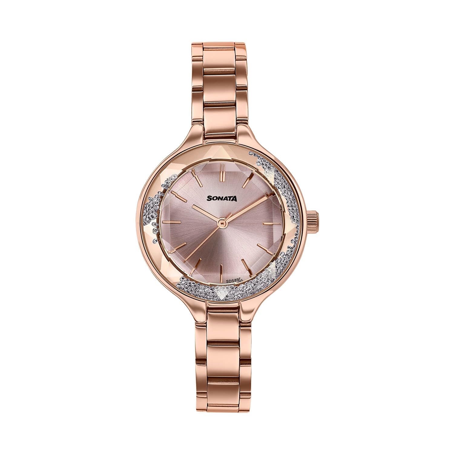 Sonata Festive 2.0 Quartz Analog with Pink Dial Rose Gold Sheet Metal Strap Watch for Women - 87104WM01-picture-40