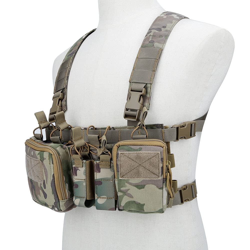 ACEXIER Tactical Vest Military Chest Rig Carrier Vests Airsoft Hunting Equipment with Molle Bag 5.56 Magazine Pouch