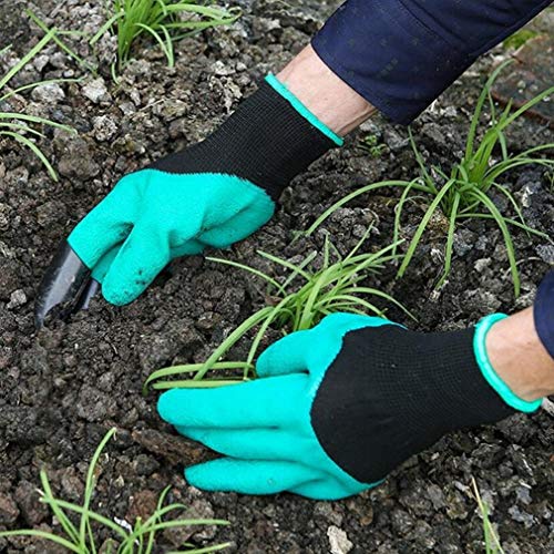 FISOUL Garden Planting Gloves Can Dig A Pair Of Soil Insulation Rubber Polyester