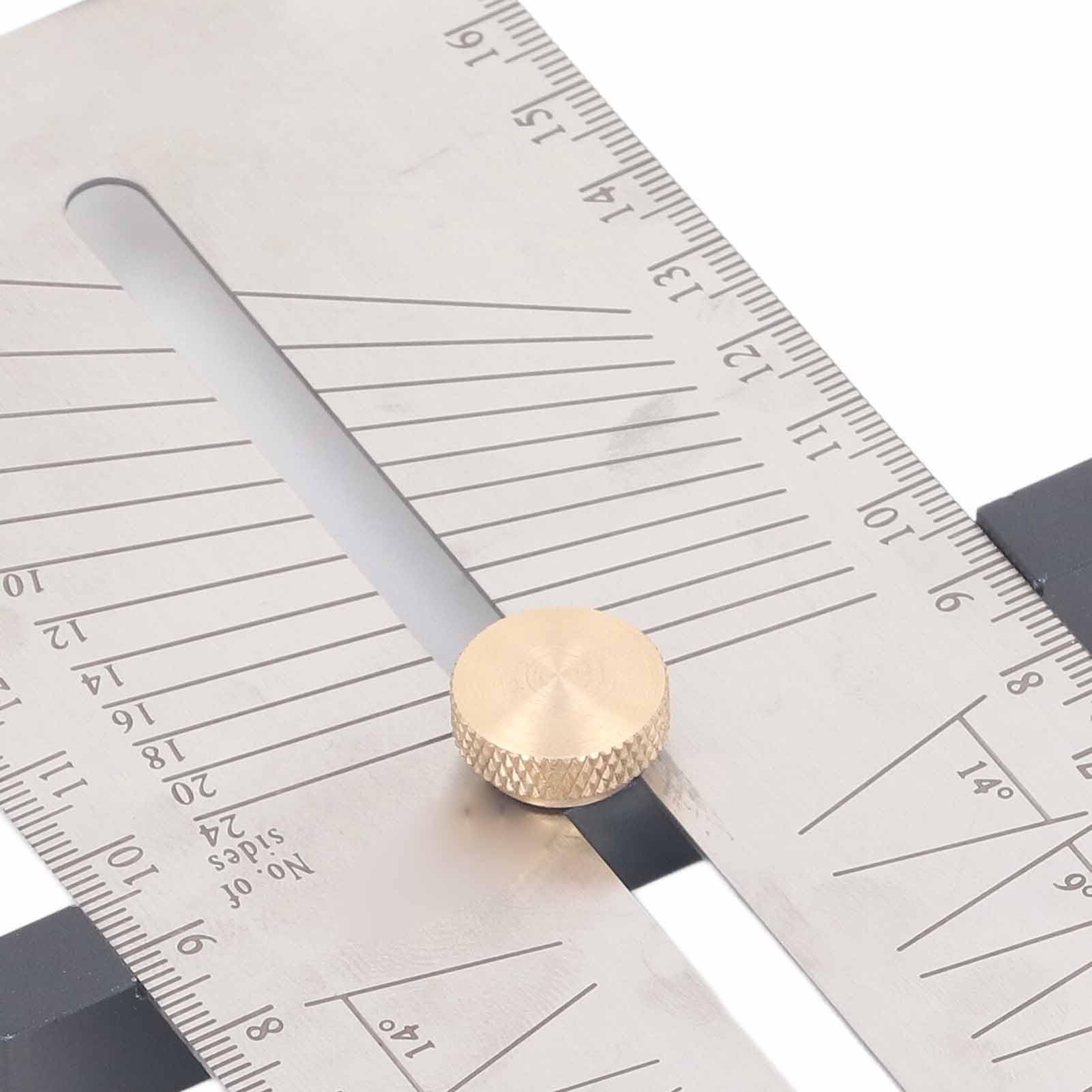 Sliding Bevel Adjustable Bevel 304 Stainless Steel Multifunctional T Shaped Sliding Ruler Woodworking Setting Tool