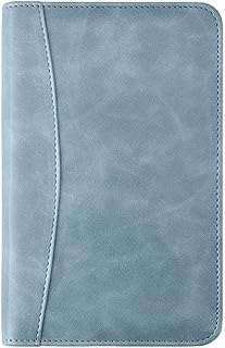 Livro Desafios de Poupança - Livro de desafios de economia em couro PU A6 com calculadora,Pasta de dinheiro durável, pasta de orçamento de dinheiro multiuso para casa, economia de dinheiro, Kumprohu