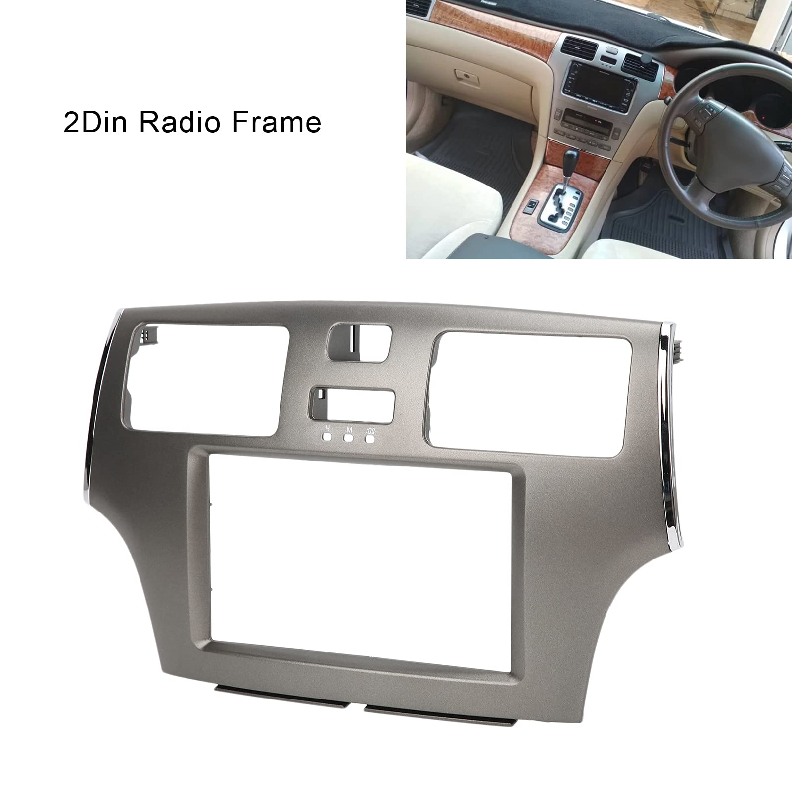 Marco de panel de salpicadero de radio de coche 2 Din compatible con Windom ES300 2008 embellecedor de montaje en tablero estéreo ABS negro