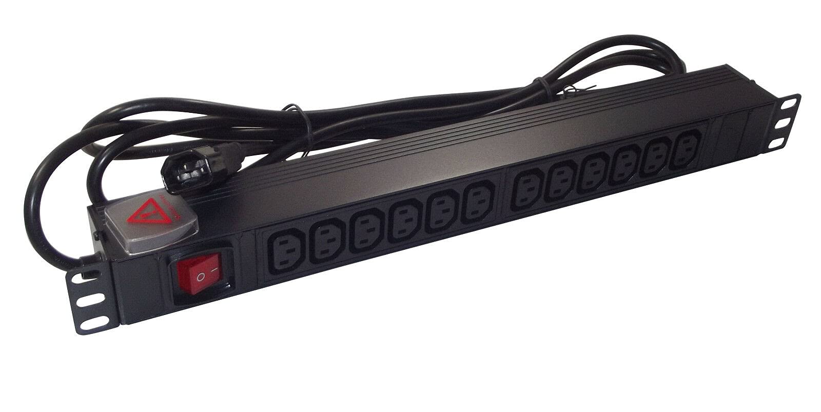 DKURVE 12-Way IEC C13 PDU with IEC C14 PLUG (Kettle/UPS) 1U 19Power Distribution Unit