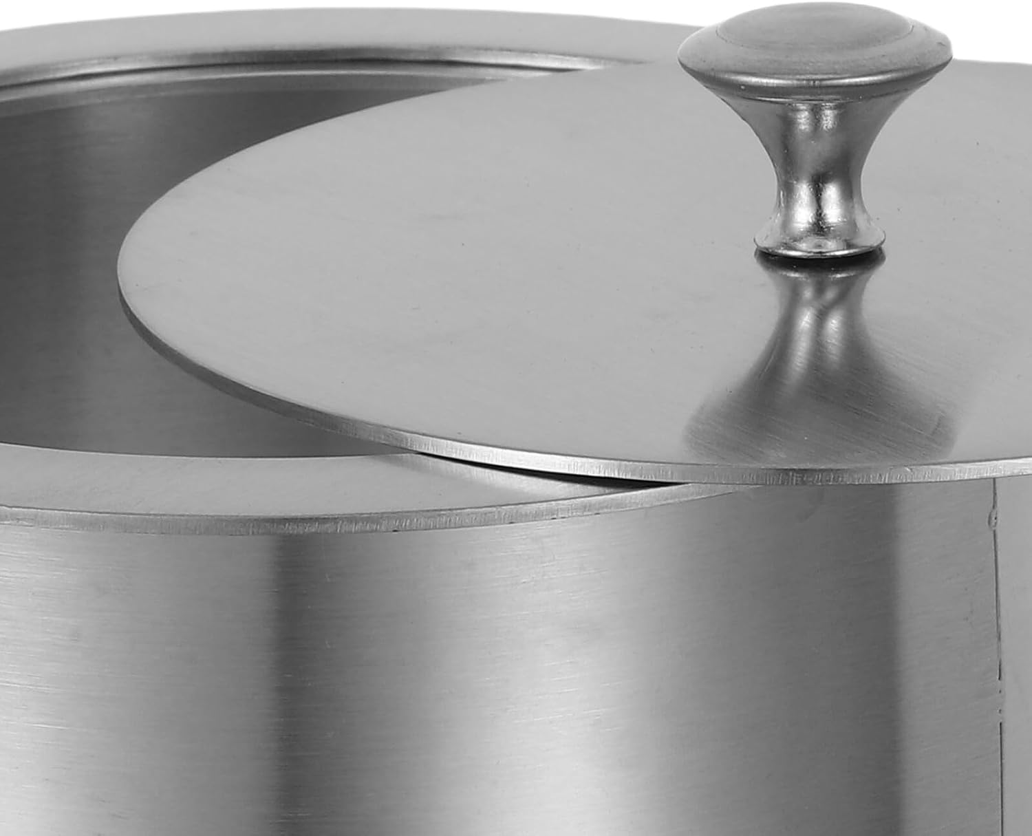 VICASKY Embedded round Countertop Trash Can Lid, Stainless Steel Replacement Trash Chute Cover, Built-in Waste Bin Lid for Kitchen and Home Use