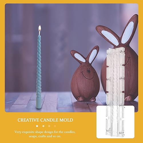 Miniatura 8 de Molde de vela cónica en espiral molde de fabricación de velas 3D molde de vela torcido decorativo accesorios de fabricación de velas moldes de resina