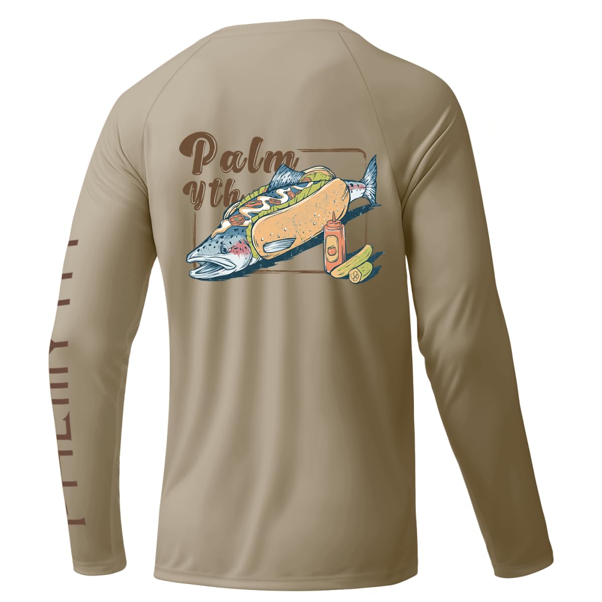 Palmyth Mens Fishing Shirts Sun Protection T-Shirts UV UPF 50+ Long Sleeve Rash Guard Tee