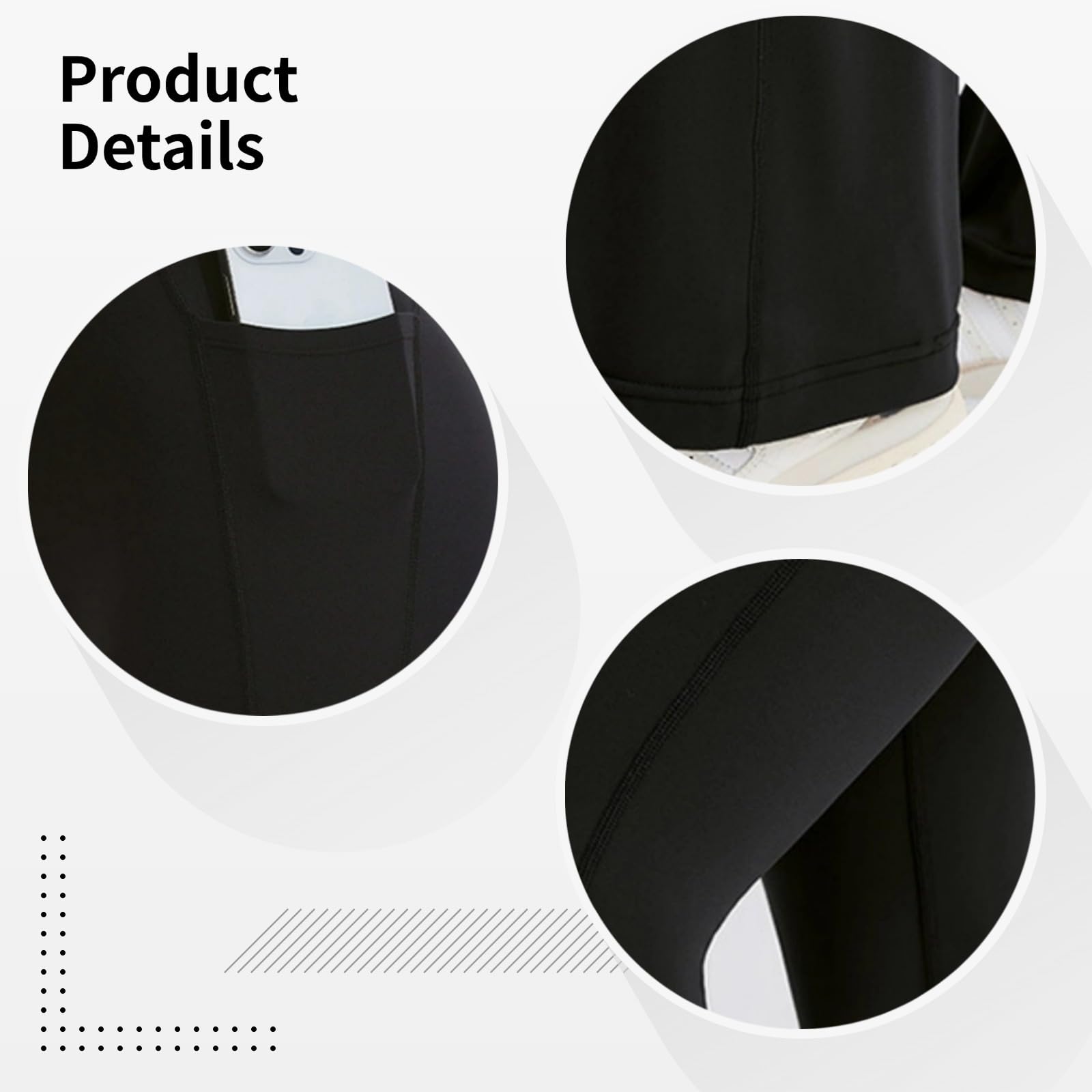 Legginsy do jogi z wysokim stanem z czarnym dzwonkiem, Xxxl, 30 w wewnętrznym szwie, rozciągliwe spodnie treningowe z bocznymi kieszeniami dla kobiet, Czarny, Rozmiar uniwersalny