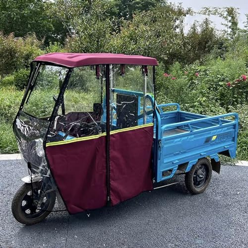 Bâche pour tricycle cargo de livraison imperméable et auvent de protection argenté 3 roues