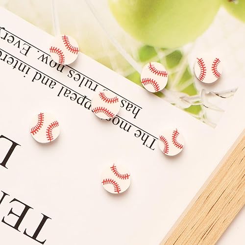 Miniatura 2 de 200 cuentas sueltas de béisbol espaciador de béisbol bolas deportivas de arcilla polimérica para hacer pulseras, aretes, collares, joyas