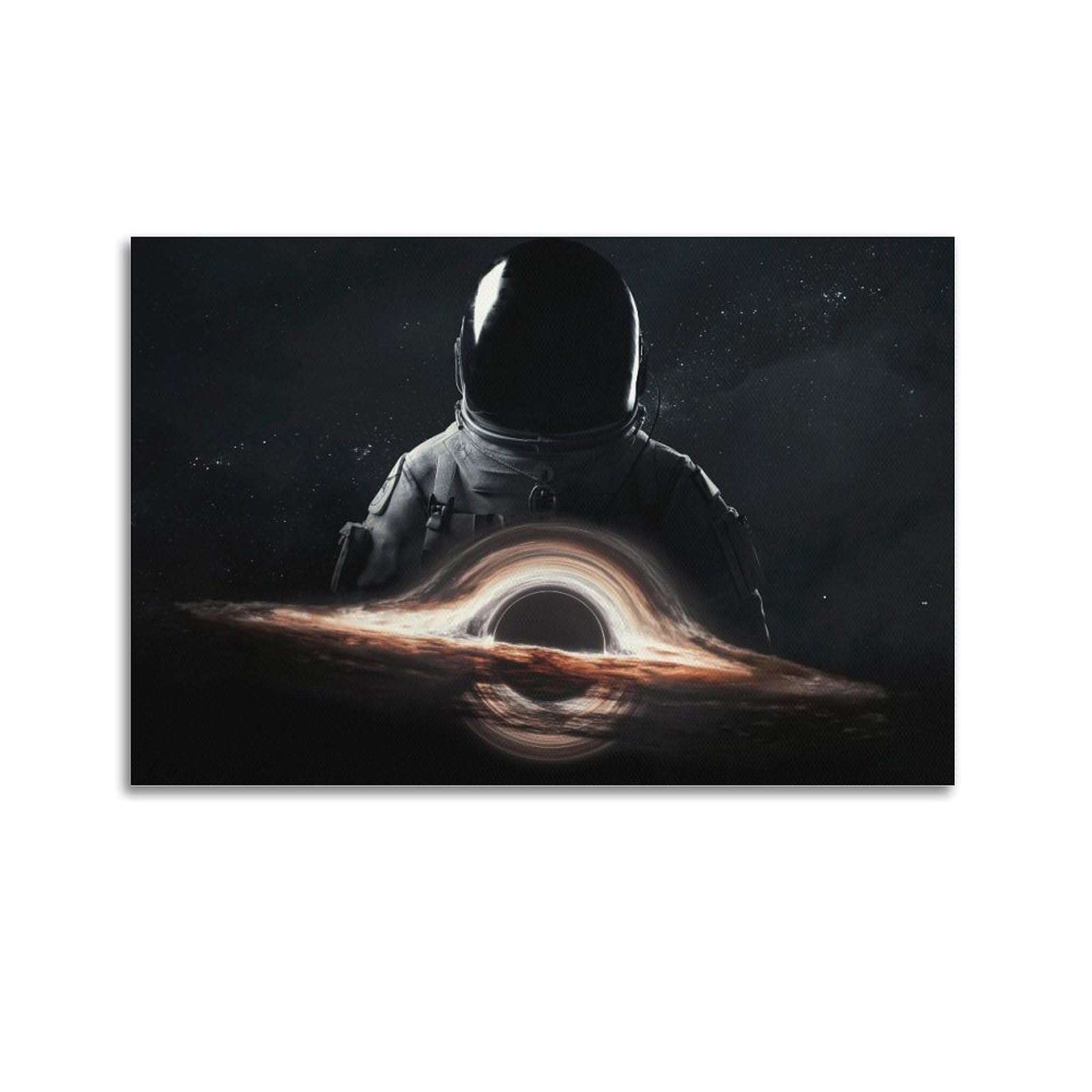 OKAHYS Black Hole Poster Astronaut Wormhole Artwork Decorative Painting Canvas Wall Artworks Picture 16x24inch(40x60cm)