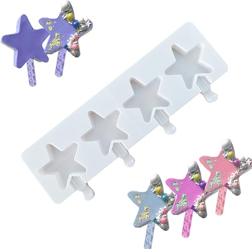 Miniatura 4 de Popsicles Molds Set Silicone 4 Cavities Oval Cake For Pop Molds Popsicles Molds For Summer Homemade Cakesicles For Party Ice Cream Mold Silicone