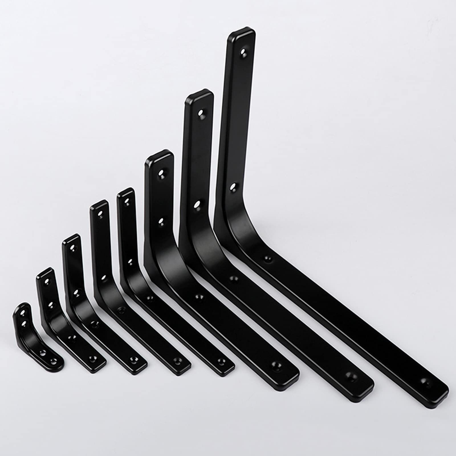 4" Supporto per Scaffali in Metallo,Staffa per Mensola Galleggiante Pesanti,Reggimensola Parete Ad Angolo Retto,Modanatura Monopezzo,Portata in 2 Pezzi 150Kg,400 * 300mm/15.7 * 11.8in
