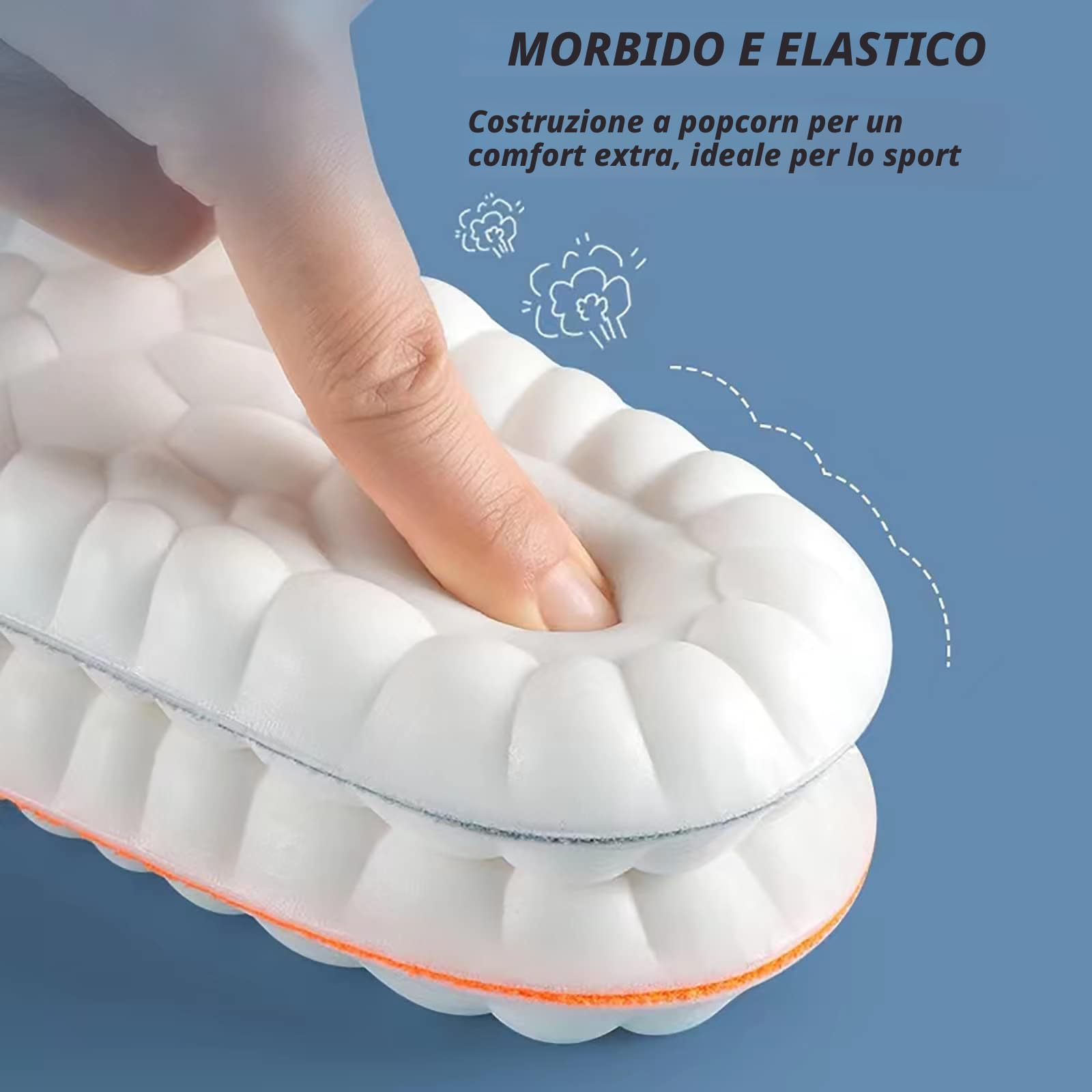 Solette in Memory Foam con supporto per l'arco plantare per donne e uomini, inserti per scarpe da ginnastica, scarpe sportive e stivali, traspiranti e ammortizzanti(41.5/42 EU,Nero)