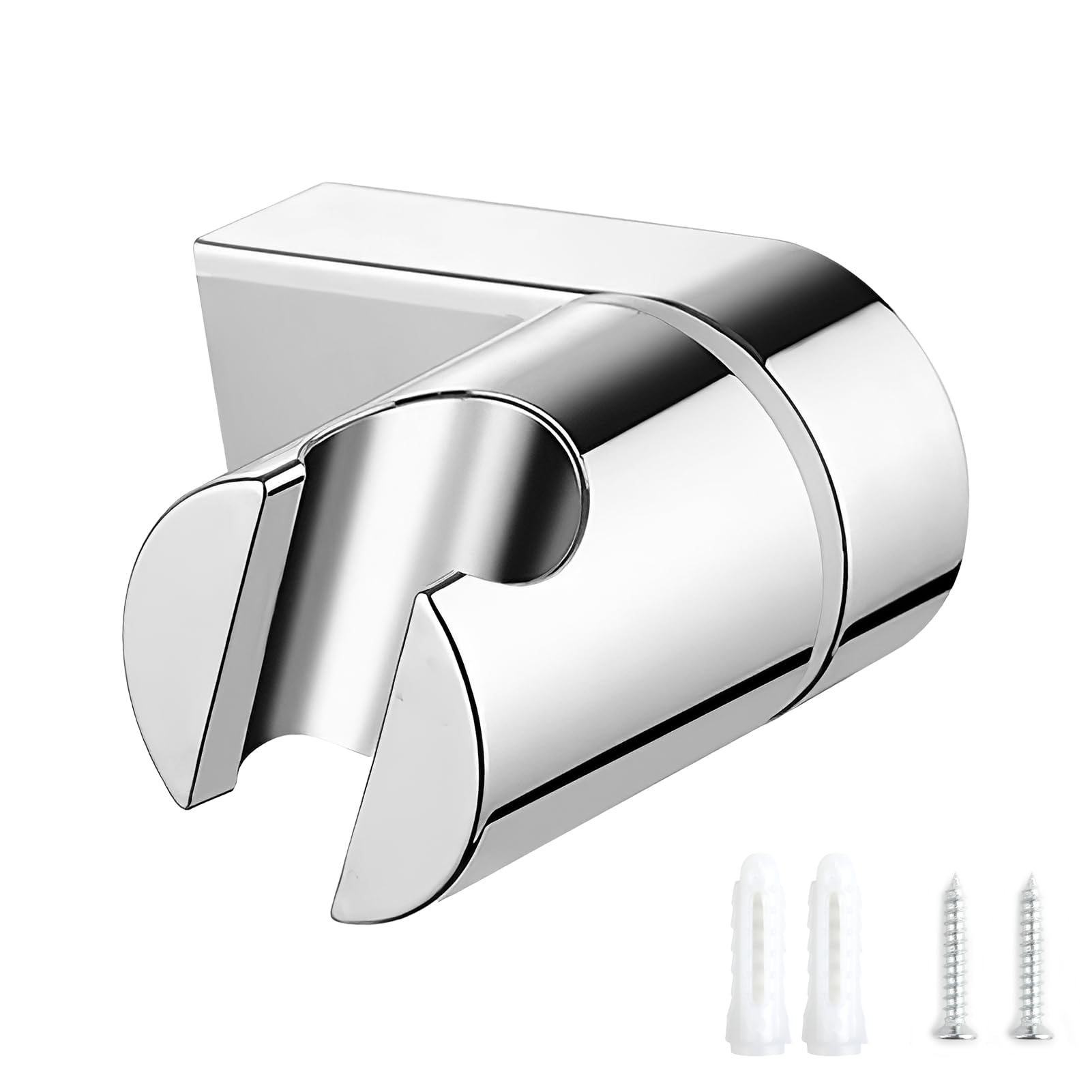 Supporto Soffione Doccia, Porta Doccino per Doccia Regolabile, Supporto Doccia Girevole a 360° Abs Cromato, Accessori Doccia per Saliscendi Doccia Manuale，Barra, Saliscendi