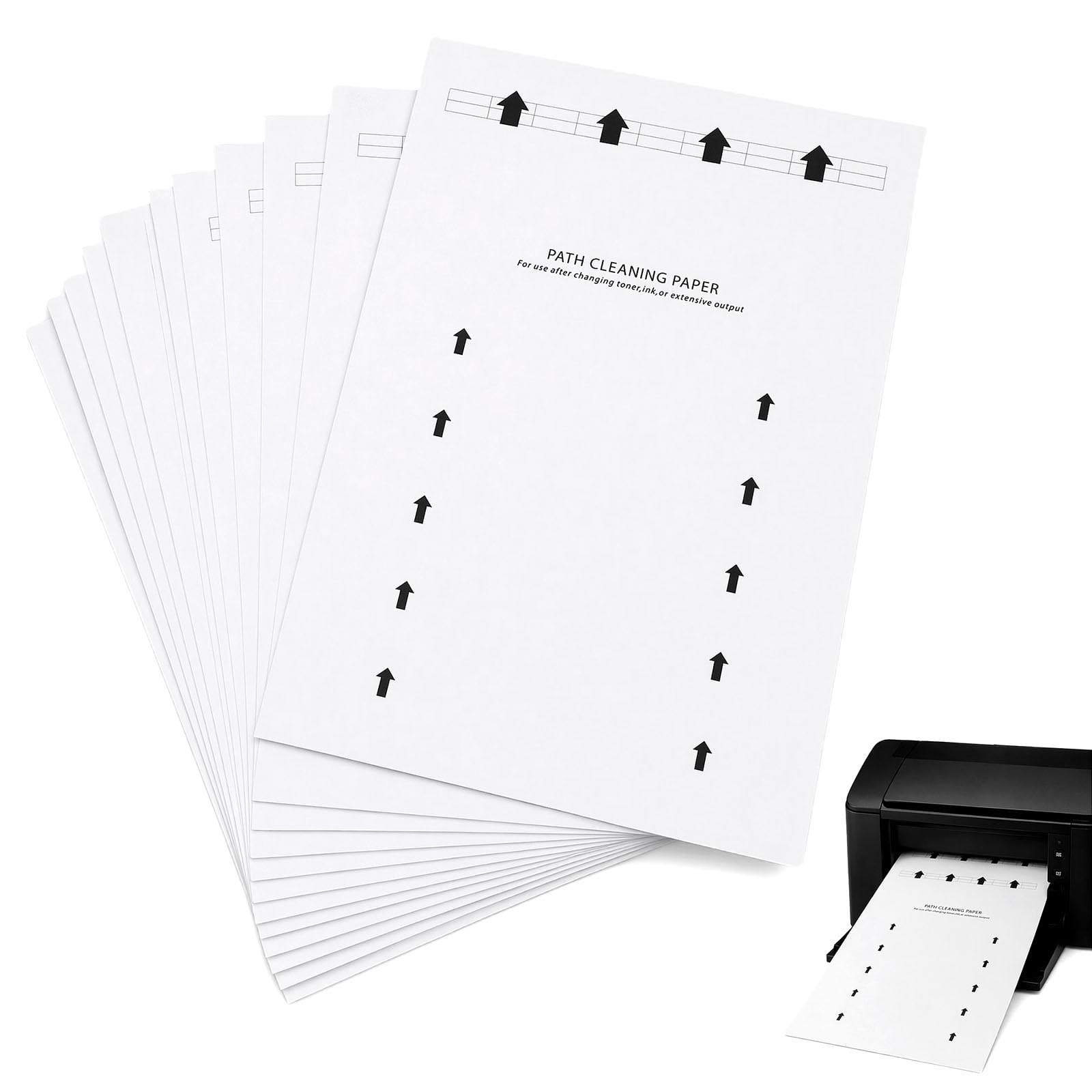 15 Pcs Printer Cleaning Sheets 8.5x11in, Universal Cleaner Paper for Inkjet & Laser Printers – Removes Dust & Debris from Rollers, Copiers, Fax Machines, Scanners