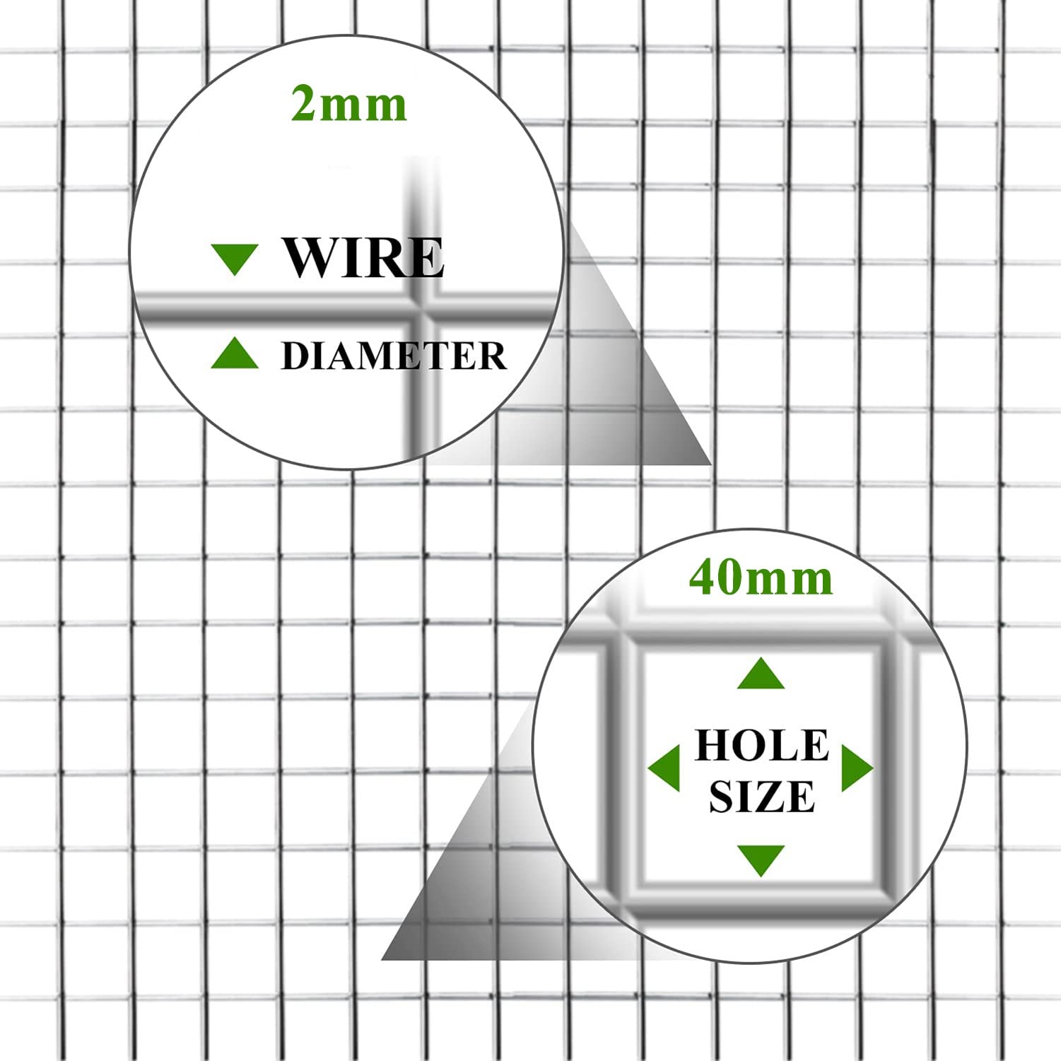 304 Acier Inoxydable Volière Fil De Soudure Grillage Treillis Ouvertures Carrées 40x40mm Poulailler Jardin Grillage Facile À Couper (Color : Silver, Size : 1x4m)