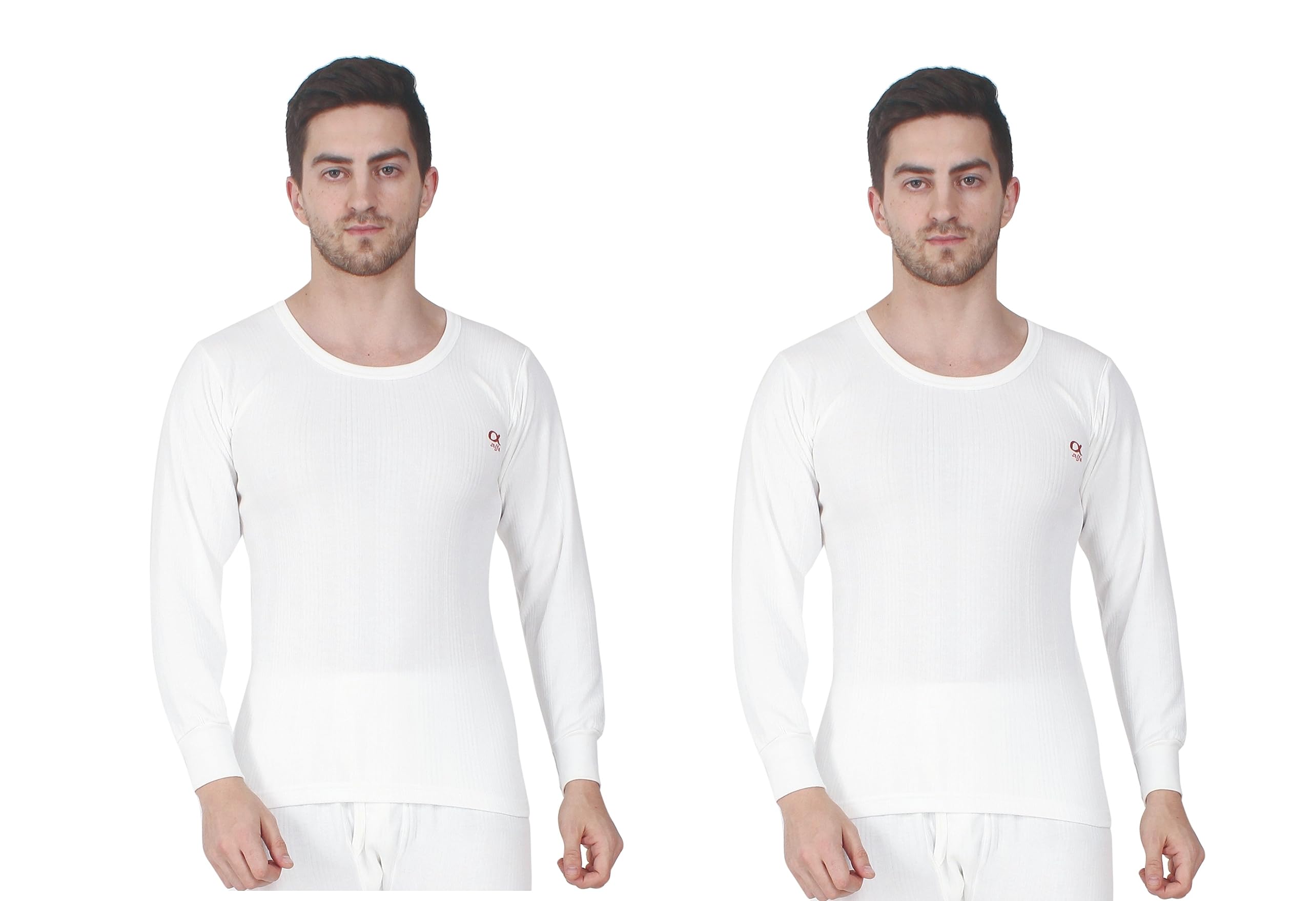 Quilted Men's Deep Neck Full Sleeves Cotton Thermal Top/Vest/Inners/Warmer (Pack of 2)-image-35