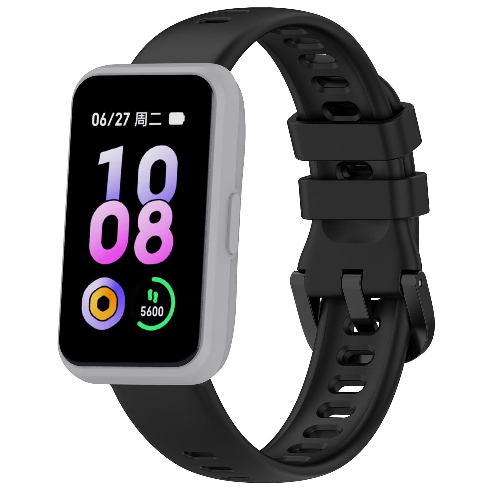 BabyValley Compatible with SHANG WING LYNN2 Smart Watch Band, Adjustable Soft Silicone Wristband Sport Replacement Strap for SHANG WING LYNN2 (Black)