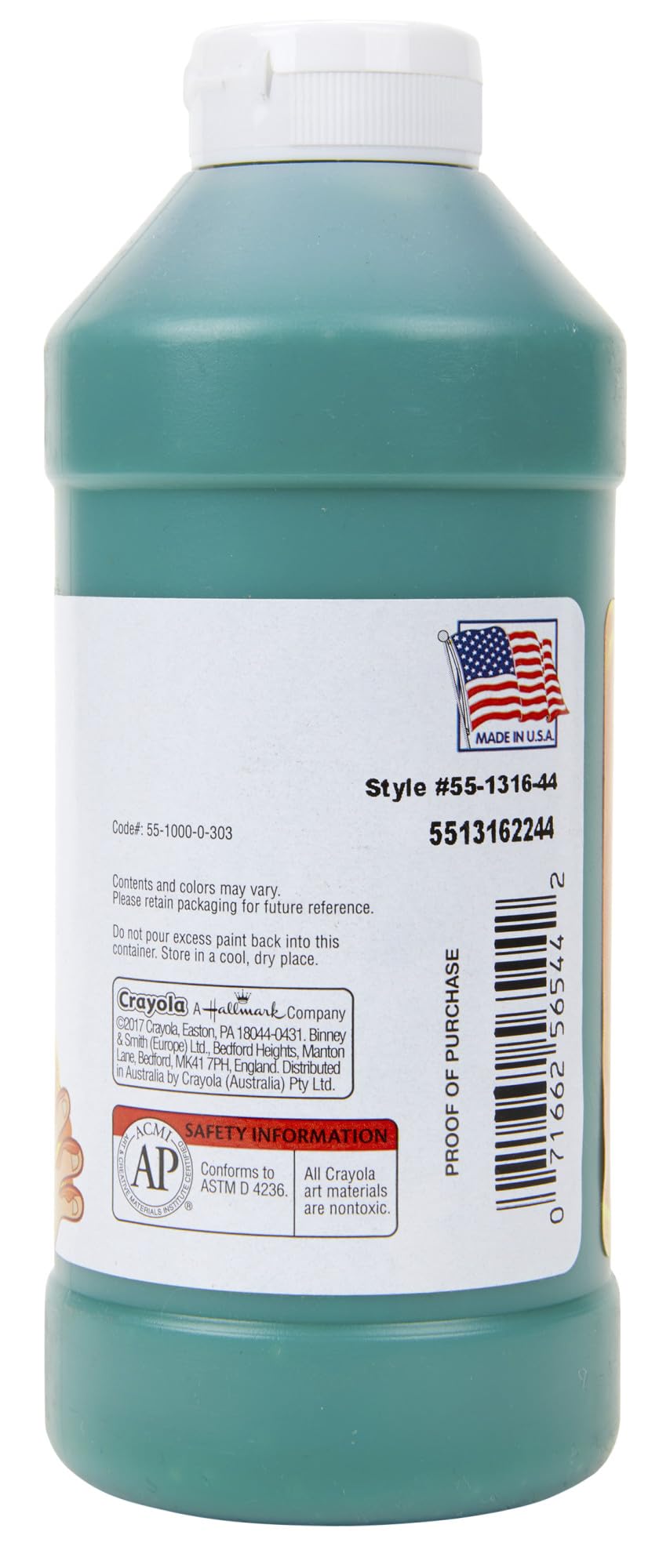 Washable Fingerpaint, Green, 16 oz