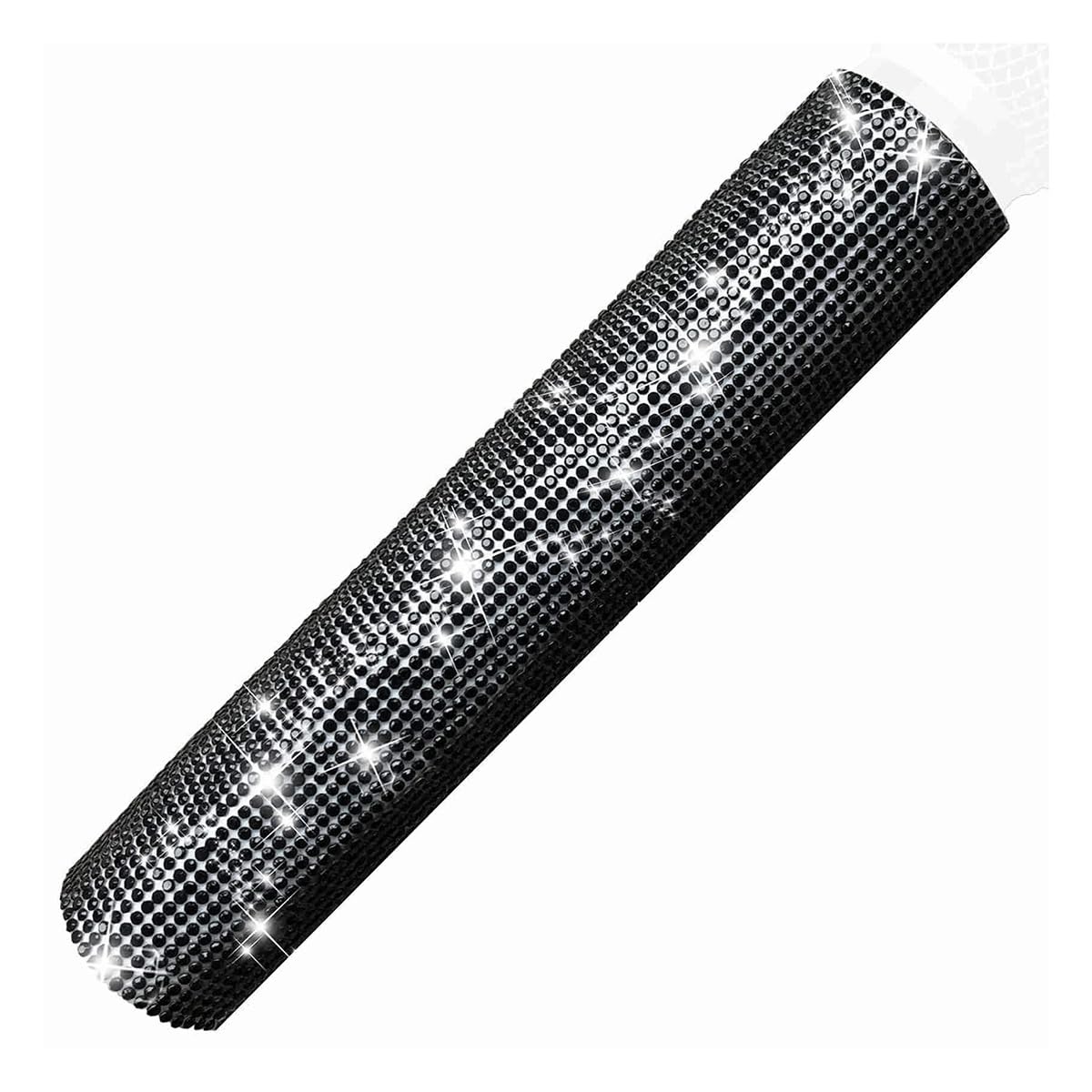 Kqcibz Mic Handle Cover Mic Handle Sleeve Sparkly Bling Rhinestones Mic Handle Sleeve for &TV Show,for Most Wireless Microphones Black