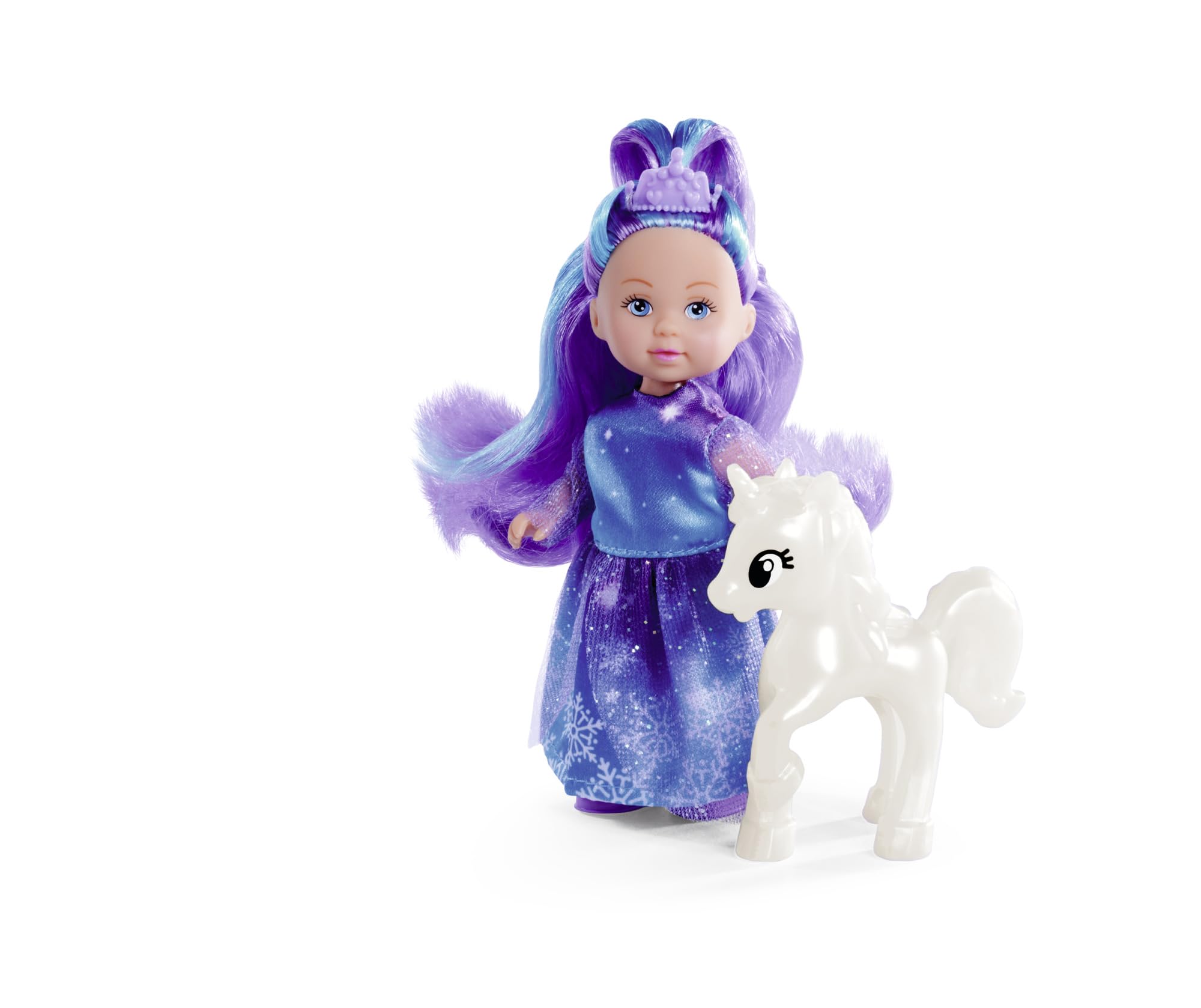 Simba Evi Love Fantasy Princess Doll in a Fairytale Dress with Glittering Unicorn, 12 cm Toy Doll, from 3 Years - Image 3