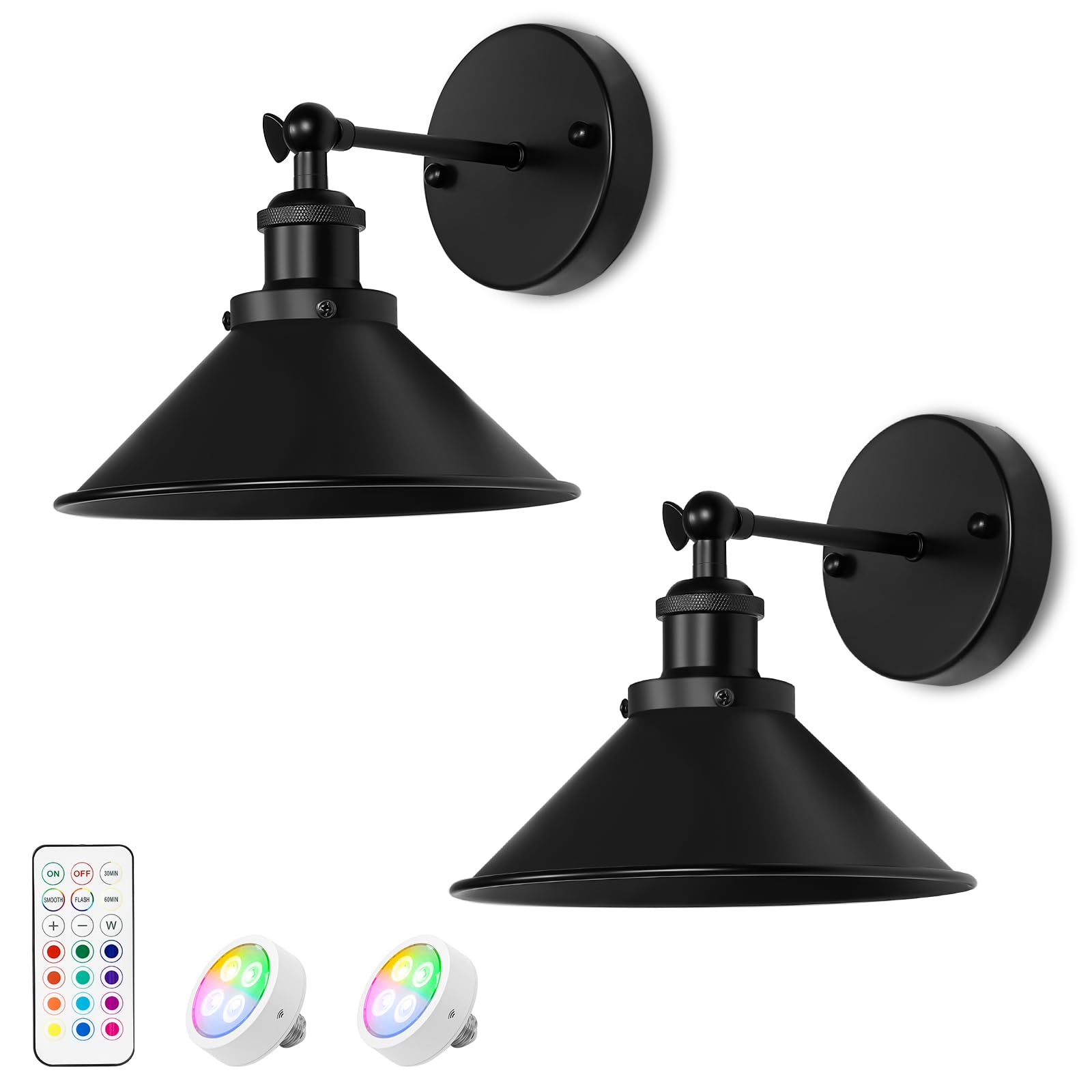 Merlight Battery Wall Sconces Set of Two