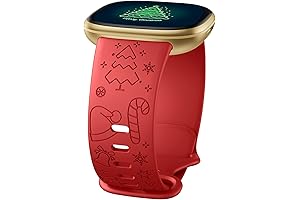 Christmas Engraved Band Compatible with Fitbit Sense