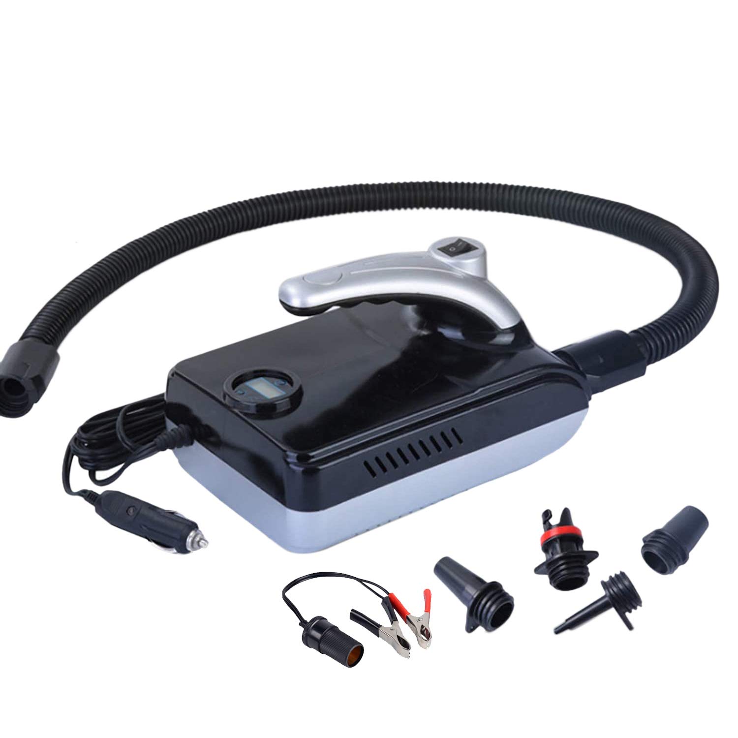 Casstad Bomba de aire eléctrica inteligente de 20 PSI, inflador de aire digital para barcos al aire libre, tienda de campaña, tabla de remo, tabla de surf