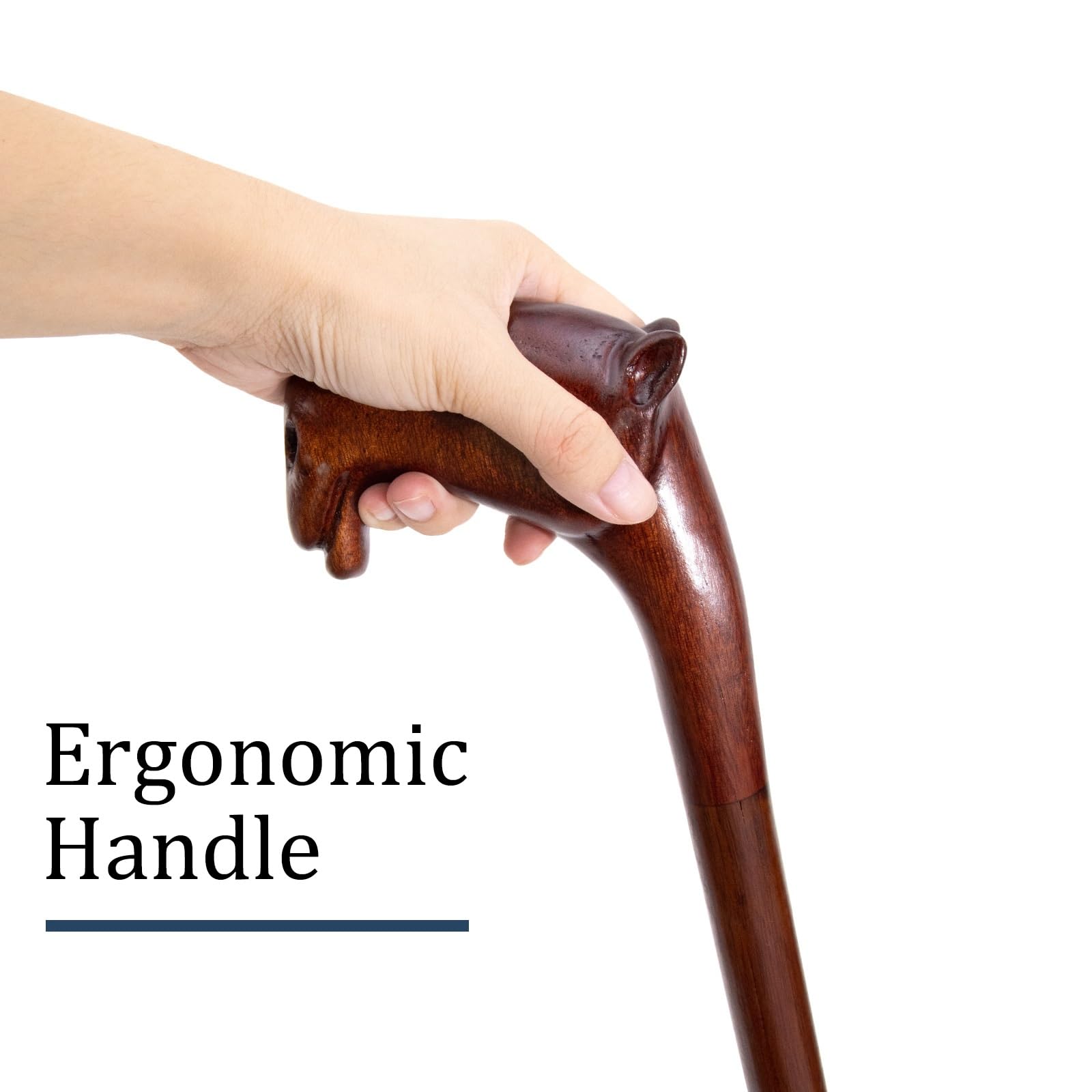 Bastone da Passeggio, con Impugnatura Ergonomica e Puntale in Gomma | 36 pollici, bastone color cammello, antiscivolo, per anziani, uomini e donne, modello decorativo di lusso Cospaly