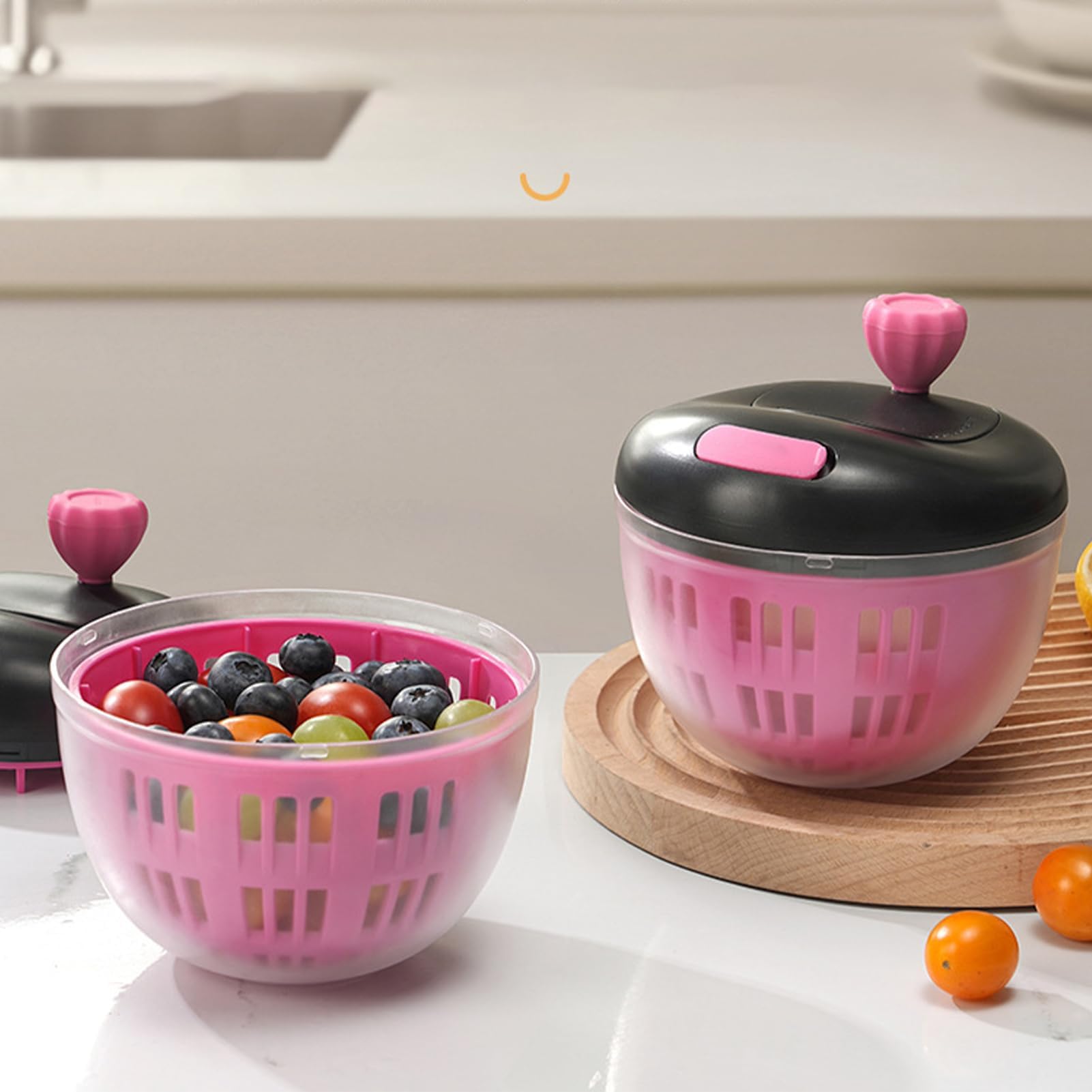 essoreuse à salade, Bassine à vaisselle avec base stable for la cuisine, les voyages et préparation